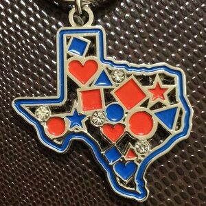 Sparkly State of Texas Keychain NWOT